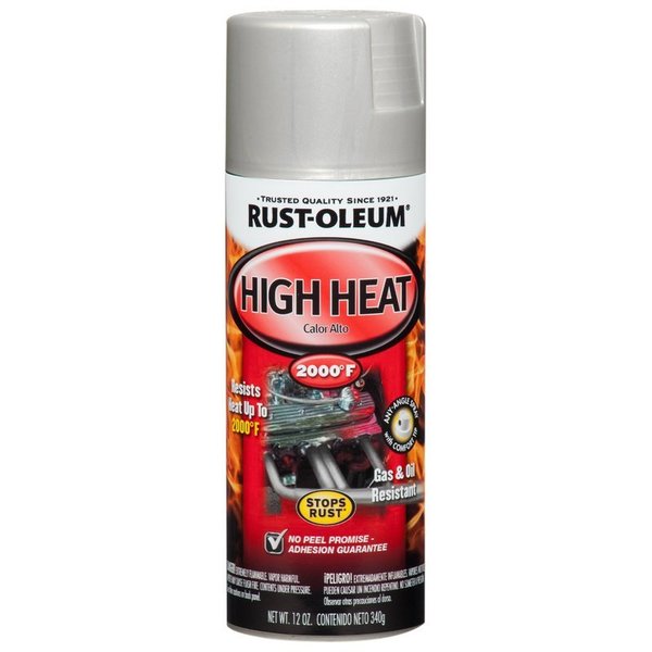 Krud Kutter Rust-Oleum Flat Silver Automotive High Heat Paint Spray 12 oz 248904